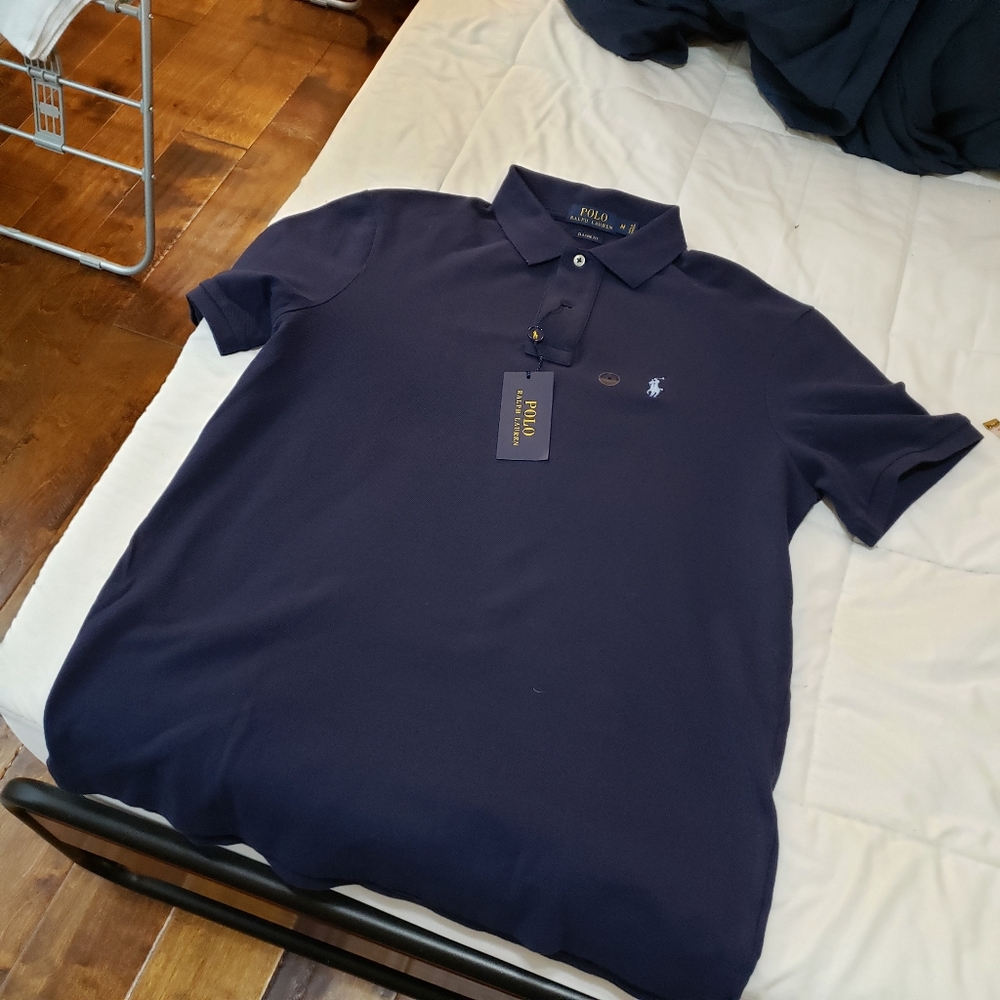Polo mesh cotton -New port navy M